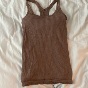 Lululemon ribbed brown tank size 2